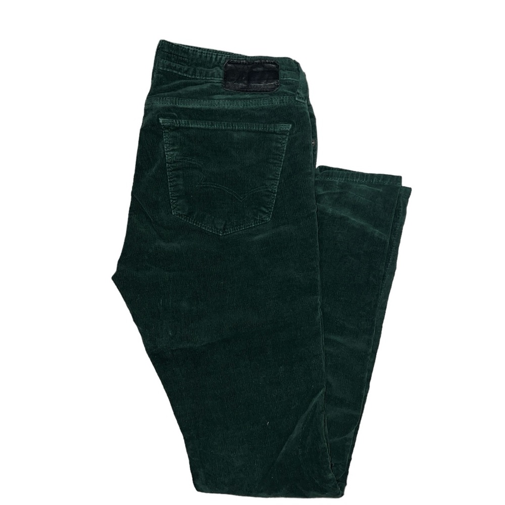 BIG STAR | WOMENS GREEN CORDUROY SKINNY JEANS SZ 30